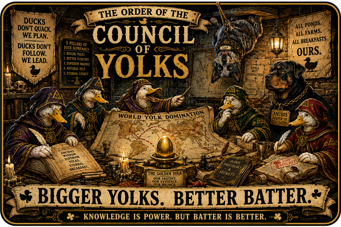 The Order of the Council of Yolks Sláinte Farms Egg Carton Exclusives die-cut sticker