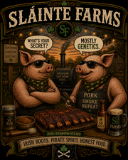 Mostly Genetics BBQ Apron | Pig Chronicles Collection | Sláinte Farms